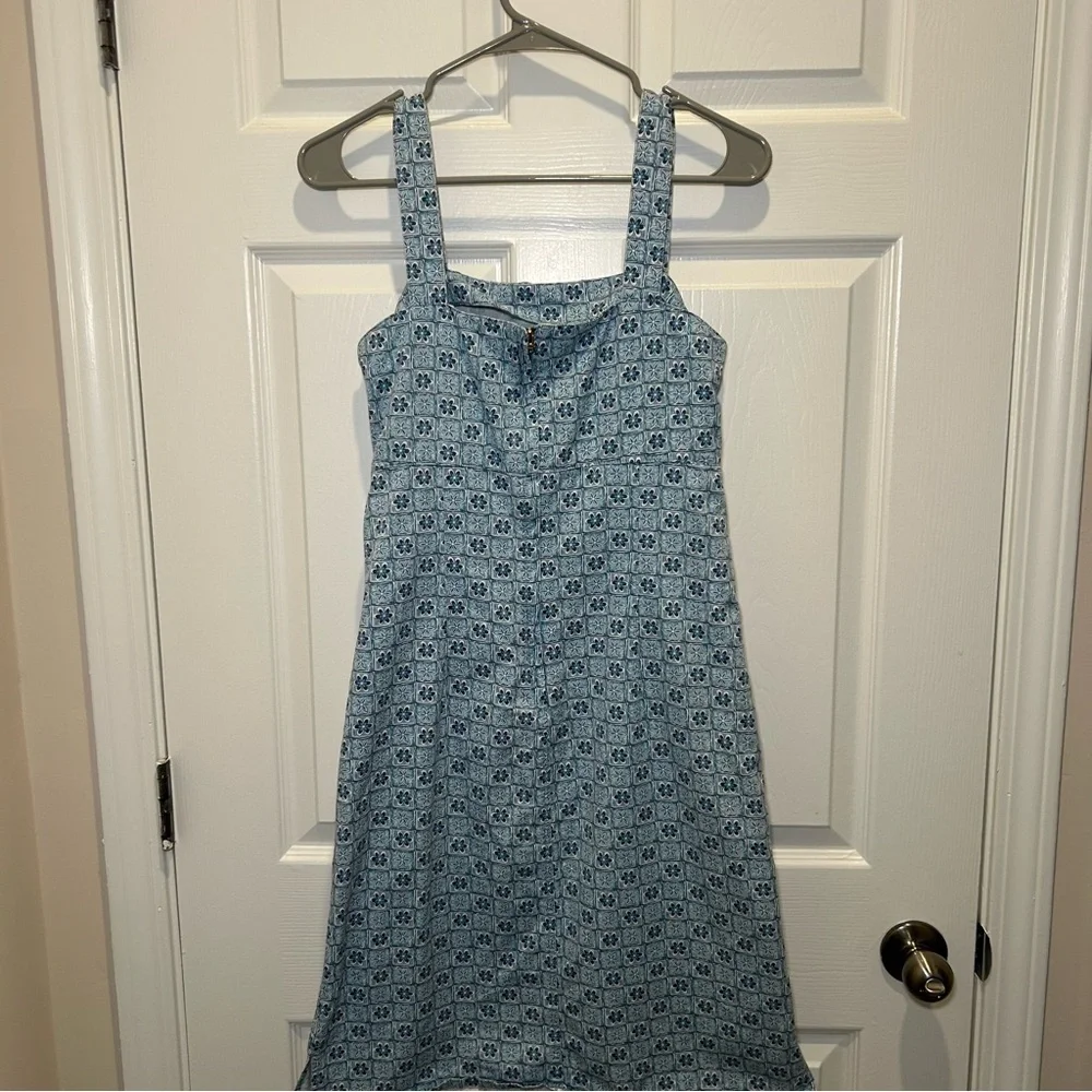 Liz Claiborne Light Blue Geometric Denim Dress - Picture 7 of 7